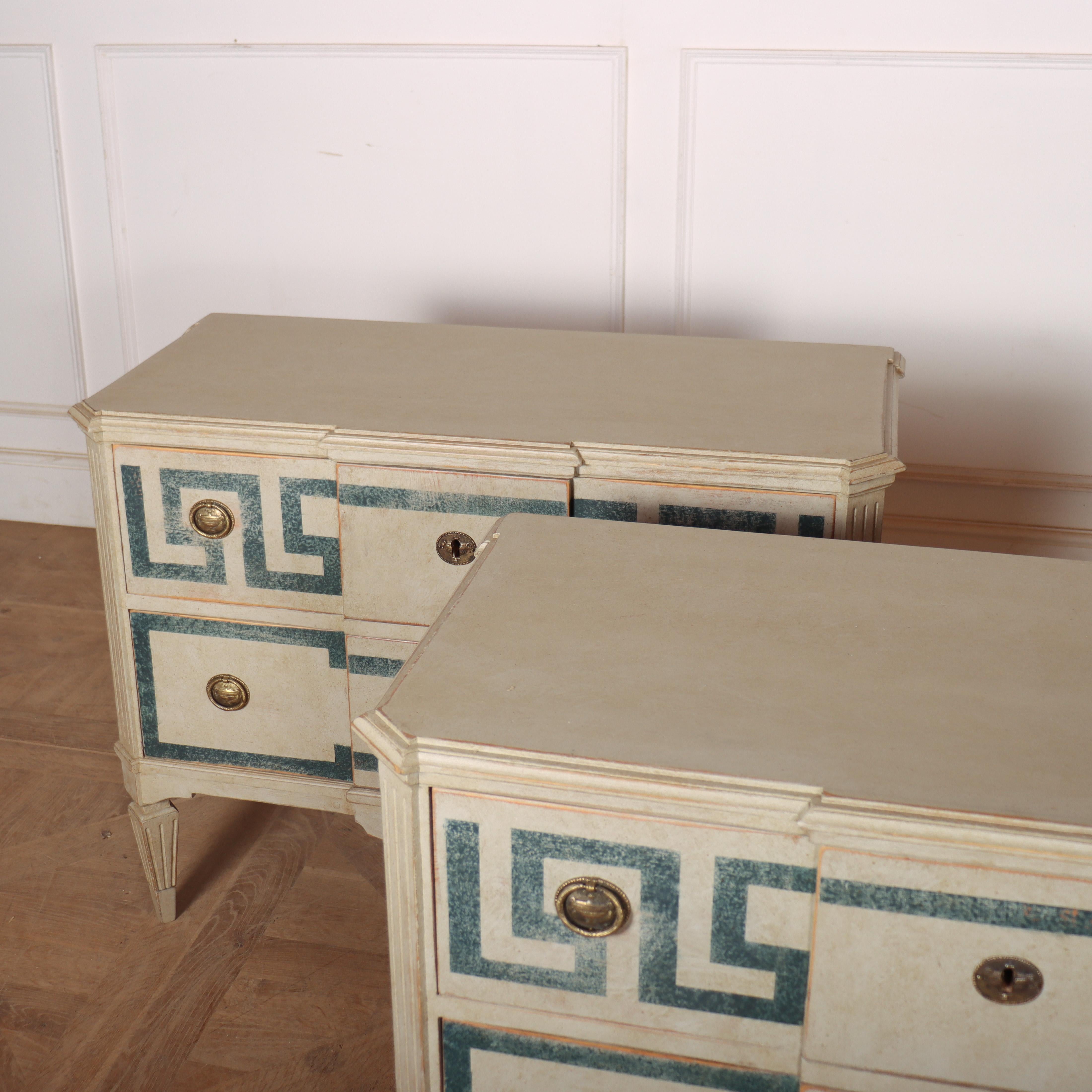 Pair of Swedish Painted Commodes 3