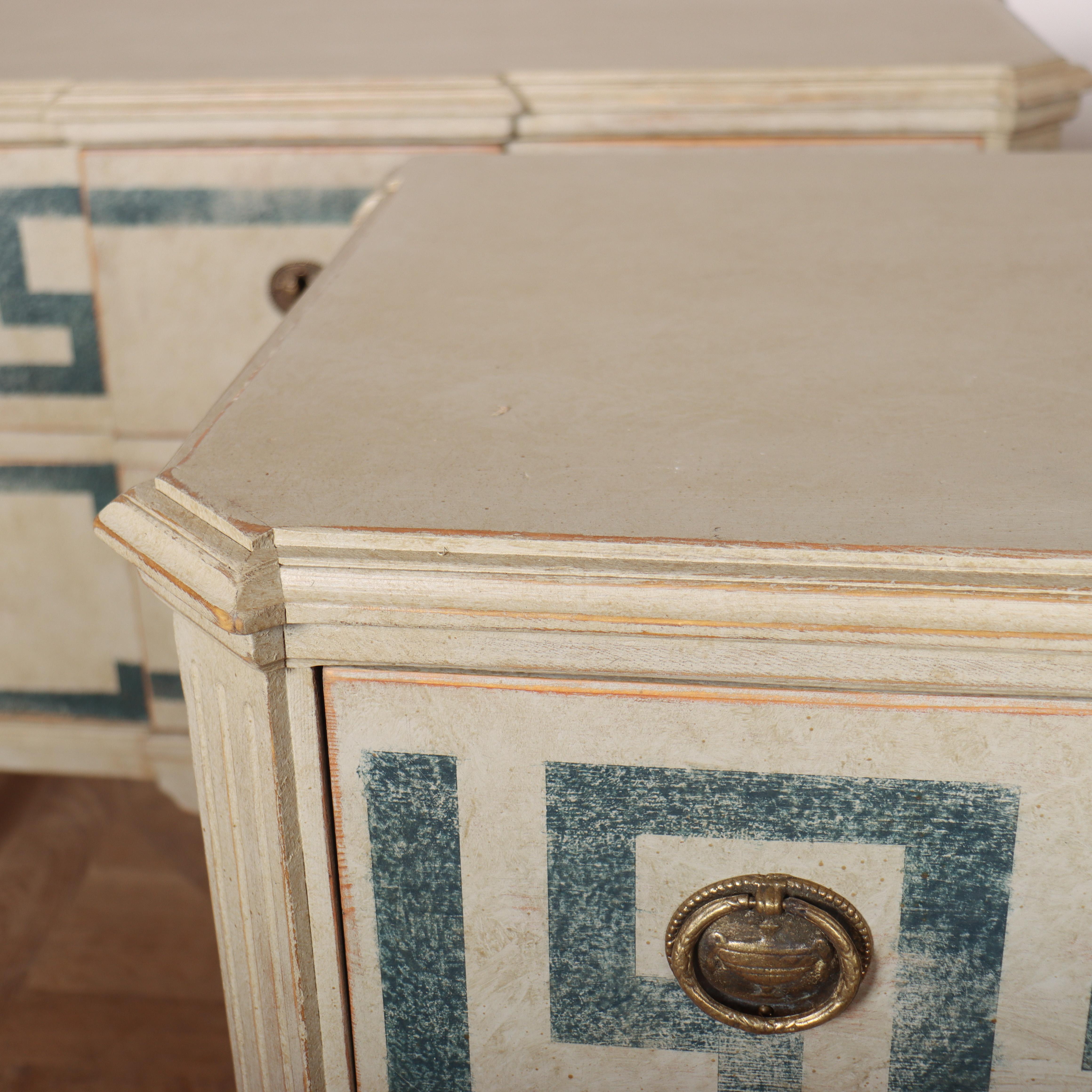 Pair of Swedish Painted Commodes 4