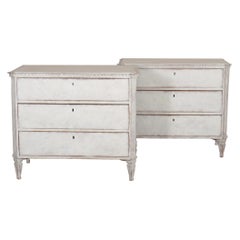 Pair of Swedish Painted Commodes