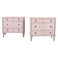 Pair of Swedish Painted Commodes
