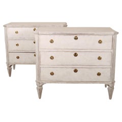 Pair of Swedish Painted Commodes Pair of Swedish Painted Commodes