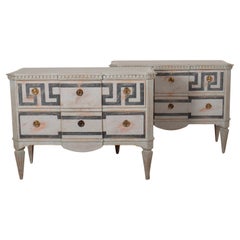 Pair of Swedish Painted Commodes