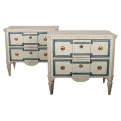 Pair of Swedish Painted Commodes