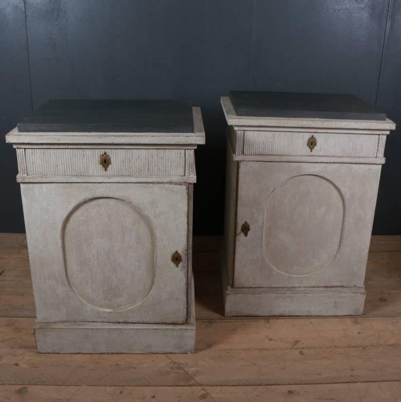 Unusual pair of 19th century Swedish painted cupboards/columns, 1840.

Dimensions:
27.5 inches (70 cms) wide
20.5 inches (52 cms) deep
38 inches (97 cms) high.

 