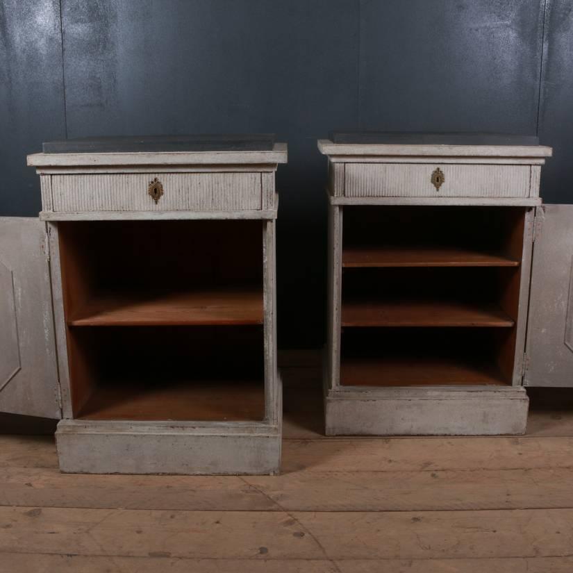 Victorian Pair of Swedish Painted Cupboards