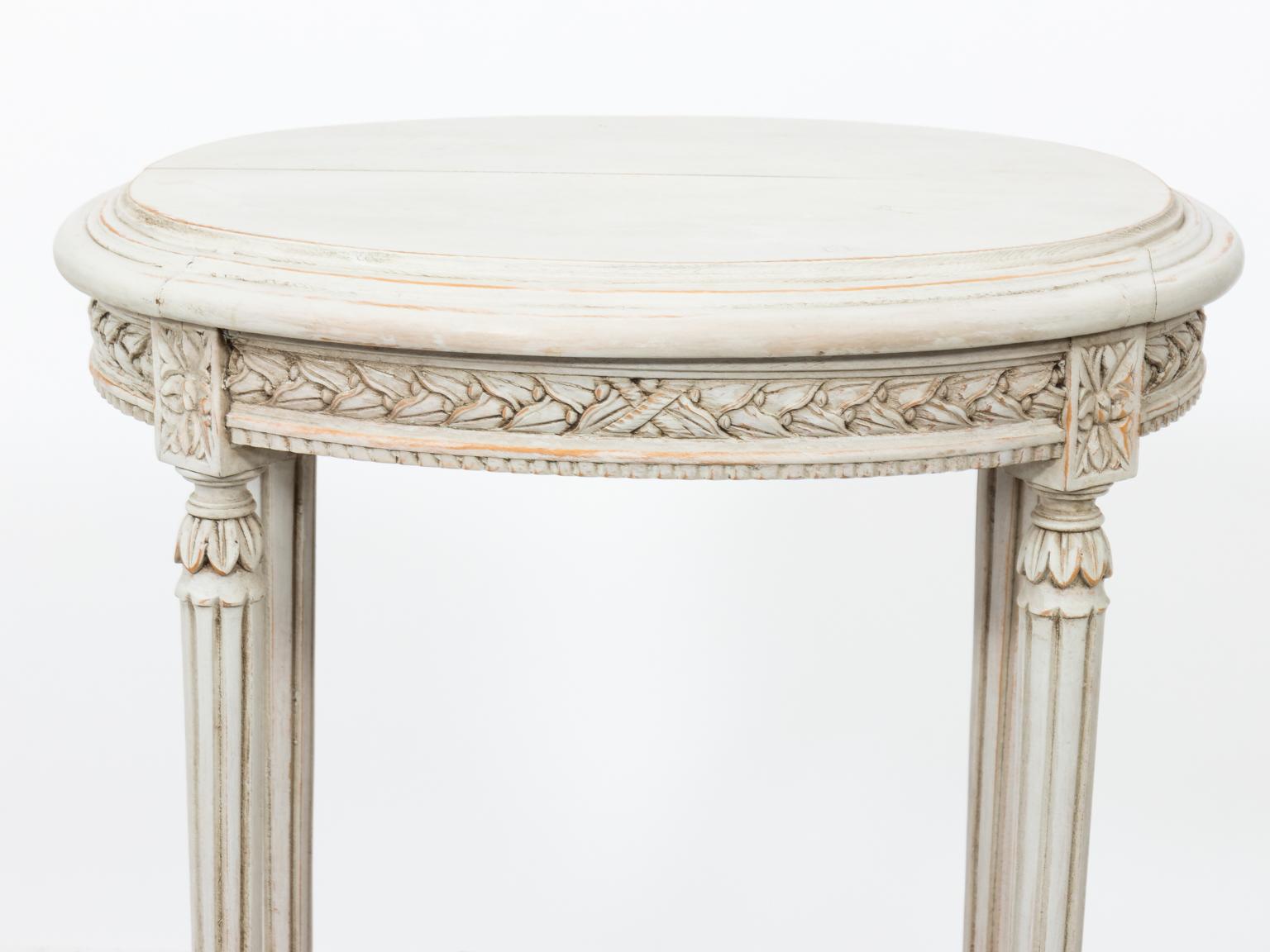 Gustavian Pair of Swedish Painted Side Tables