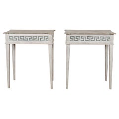 Antique Pair of Swedish Painted Side Tables