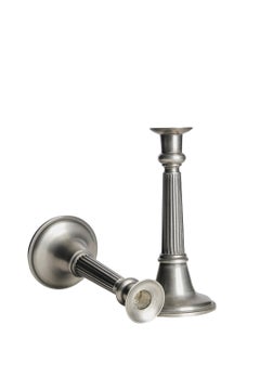 Pair of Swedish Pewter Candlesticks “Lassimari” by Härryda Ädelmetallsmide, 1930