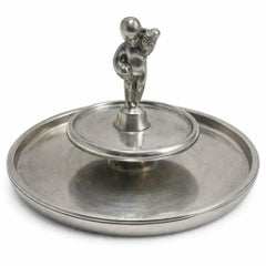 Pair of Swedish Pewter Tazza Dishes by Edvin Ollers, 1928