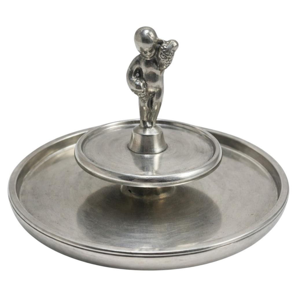 Pair of Swedish Pewter Tazza Dishes by Edvin Ollers, 1928 For Sale