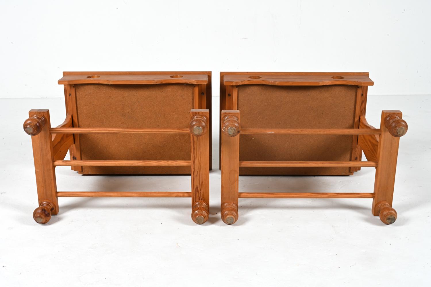 Pair of Swedish Pine Nightstands or End Tables, c. 1980's  For Sale 13
