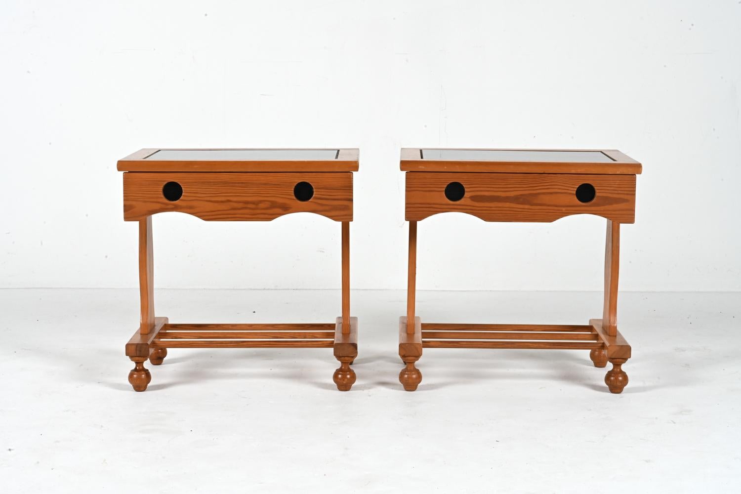 20th Century Pair of Swedish Pine Nightstands or End Tables, c. 1980's  For Sale