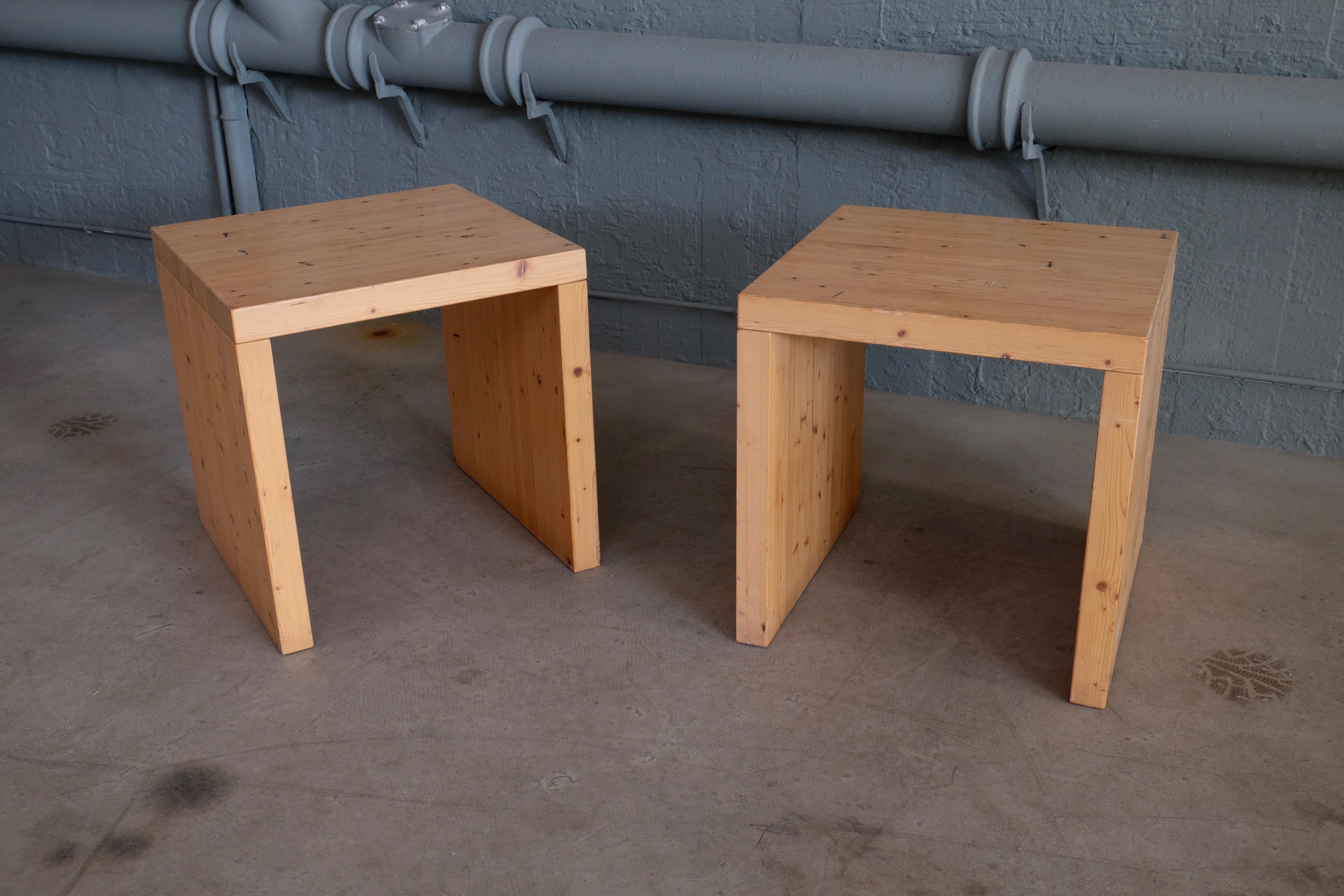 Scandinavian Modern Pair of Swedish Pine Tables, 1970s