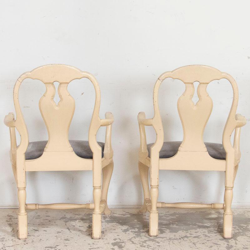 Pair of Swedish Rococo Armchairs In Good Condition In Round Top, TX