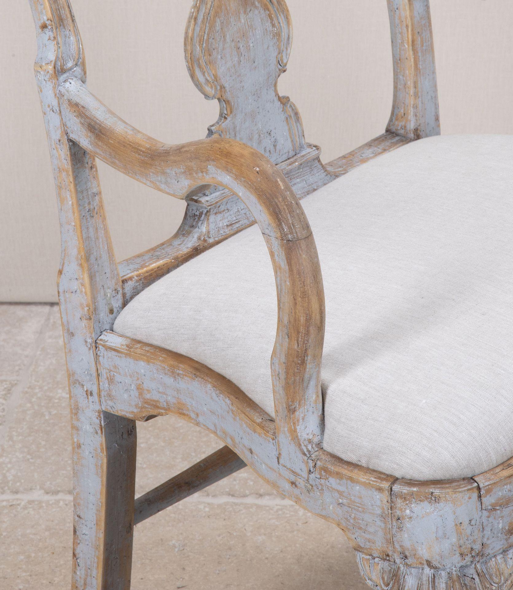 Paire de fauteuils suédois d'époque rococo en vente 1