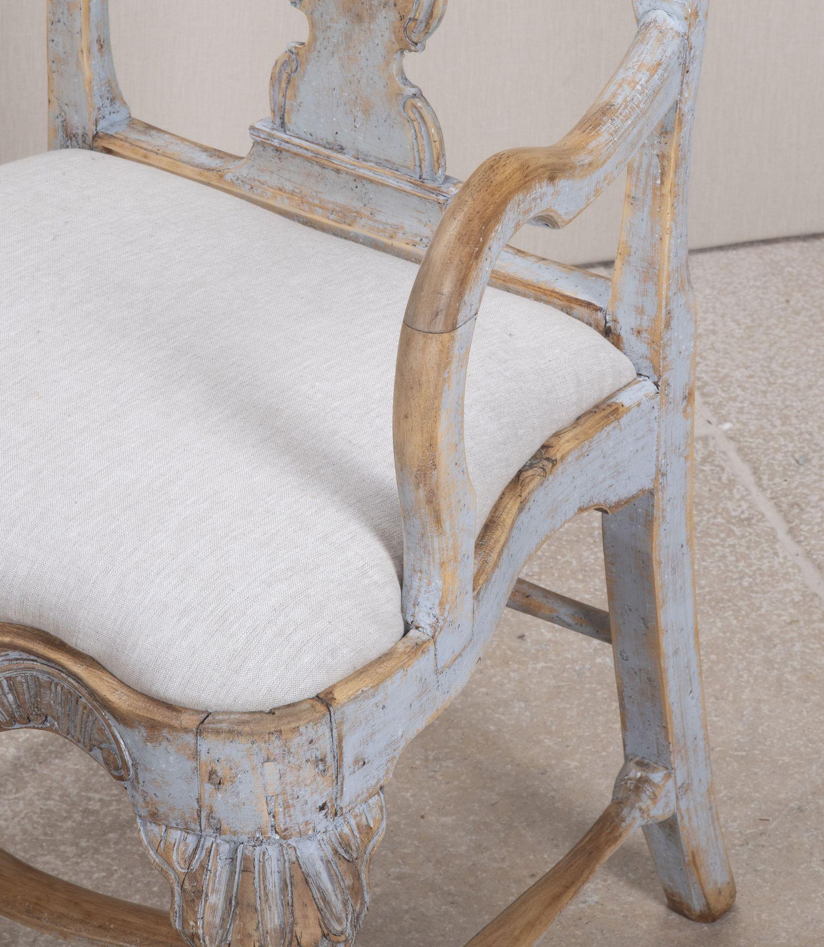 Paire de fauteuils suédois d'époque rococo en vente 2