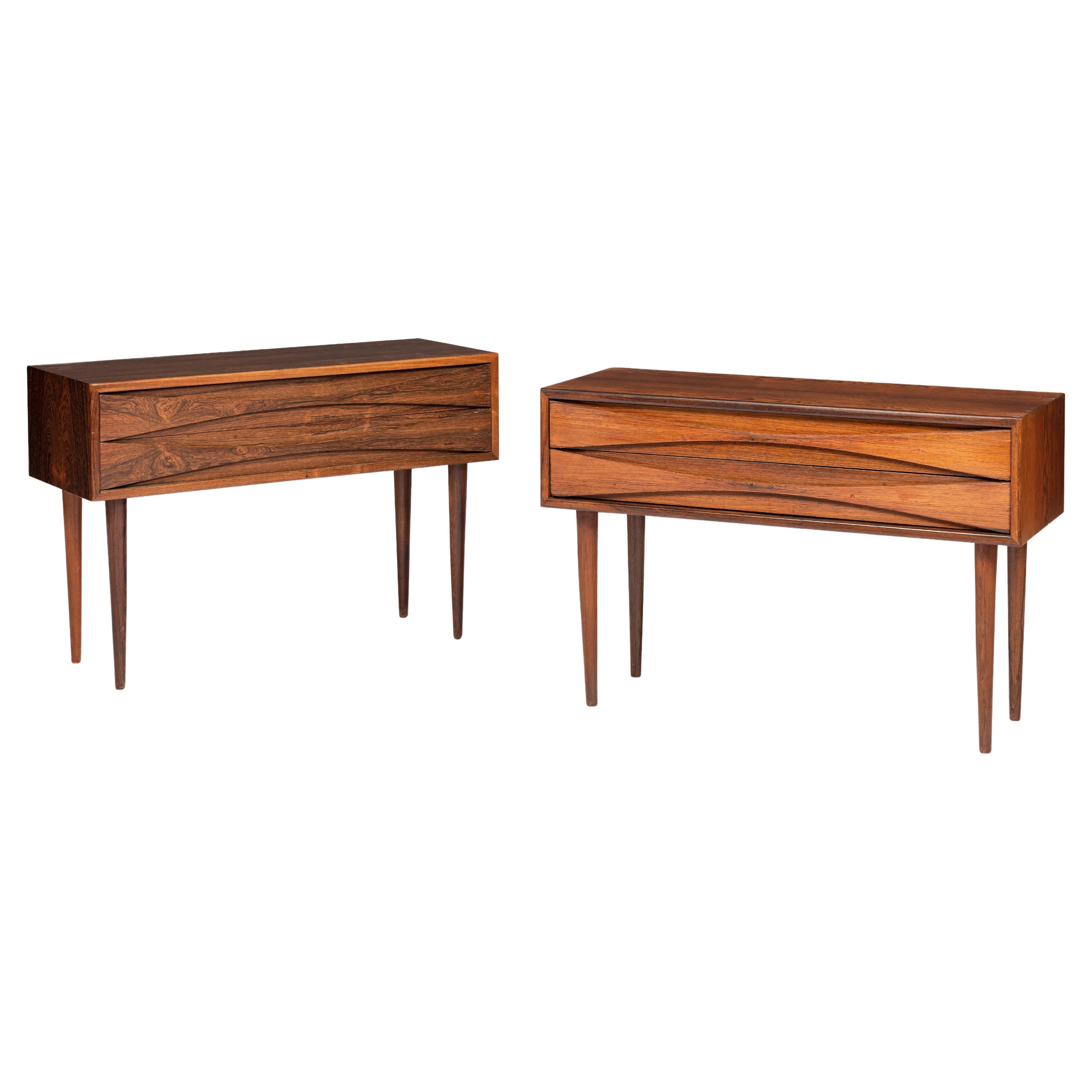 Pair of Swedish Modern Rosewood Night Stands by Niels Clausen, 1960's For Sale