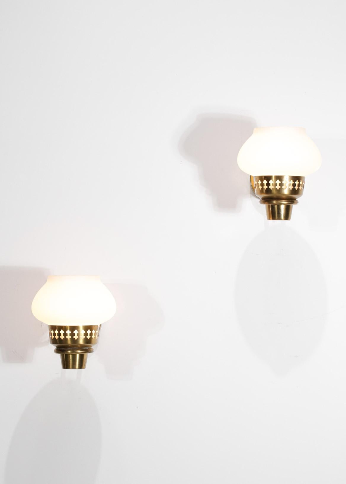 Pair of Swedish Sconces by Hans Bergström for ASEA 60s G203 5