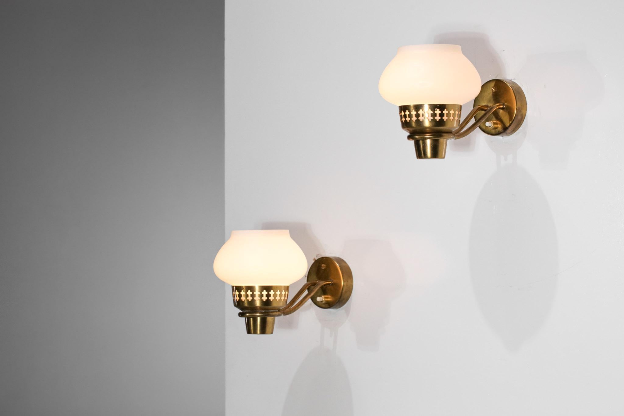Pair of Swedish Sconces by Hans Bergström for ASEA 60s G203 6