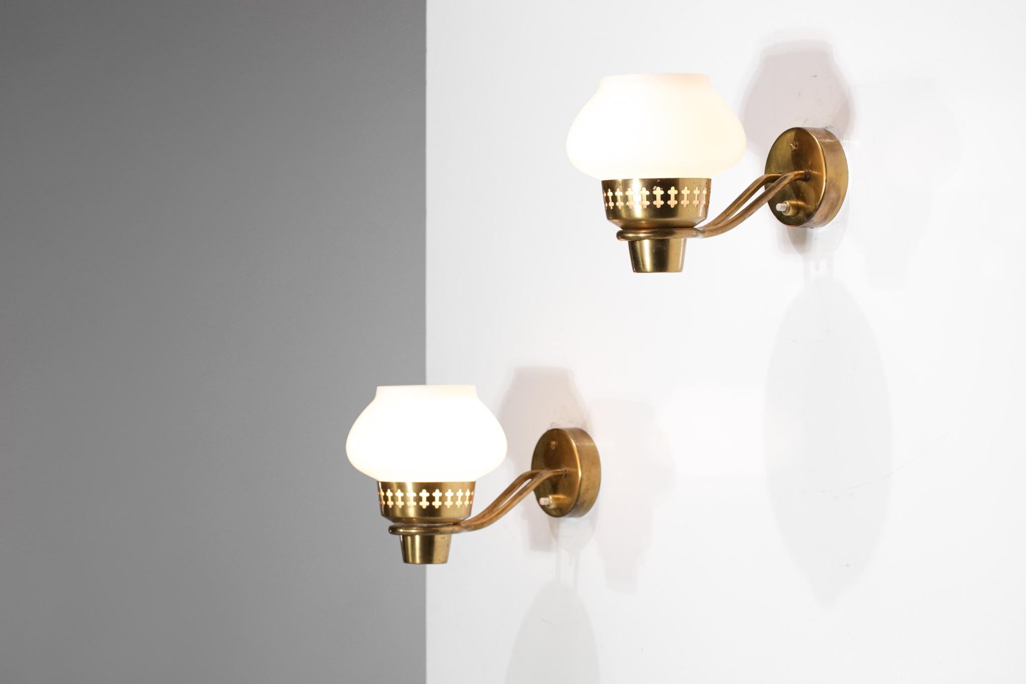 Pair of Swedish Sconces by Hans Bergström for ASEA 60s G203 1