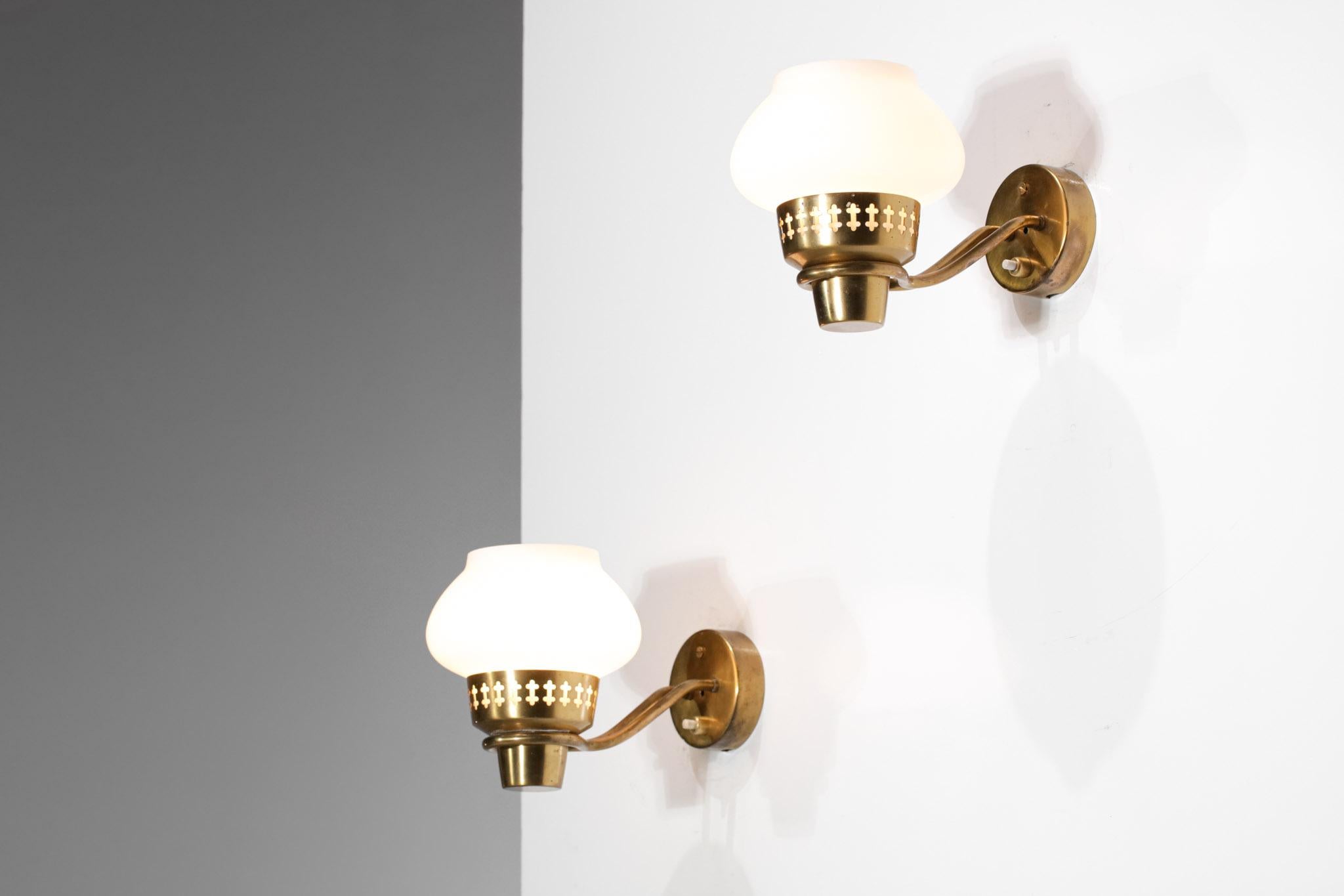 Pair of Swedish Sconces by Hans Bergström for ASEA 60s G203 3