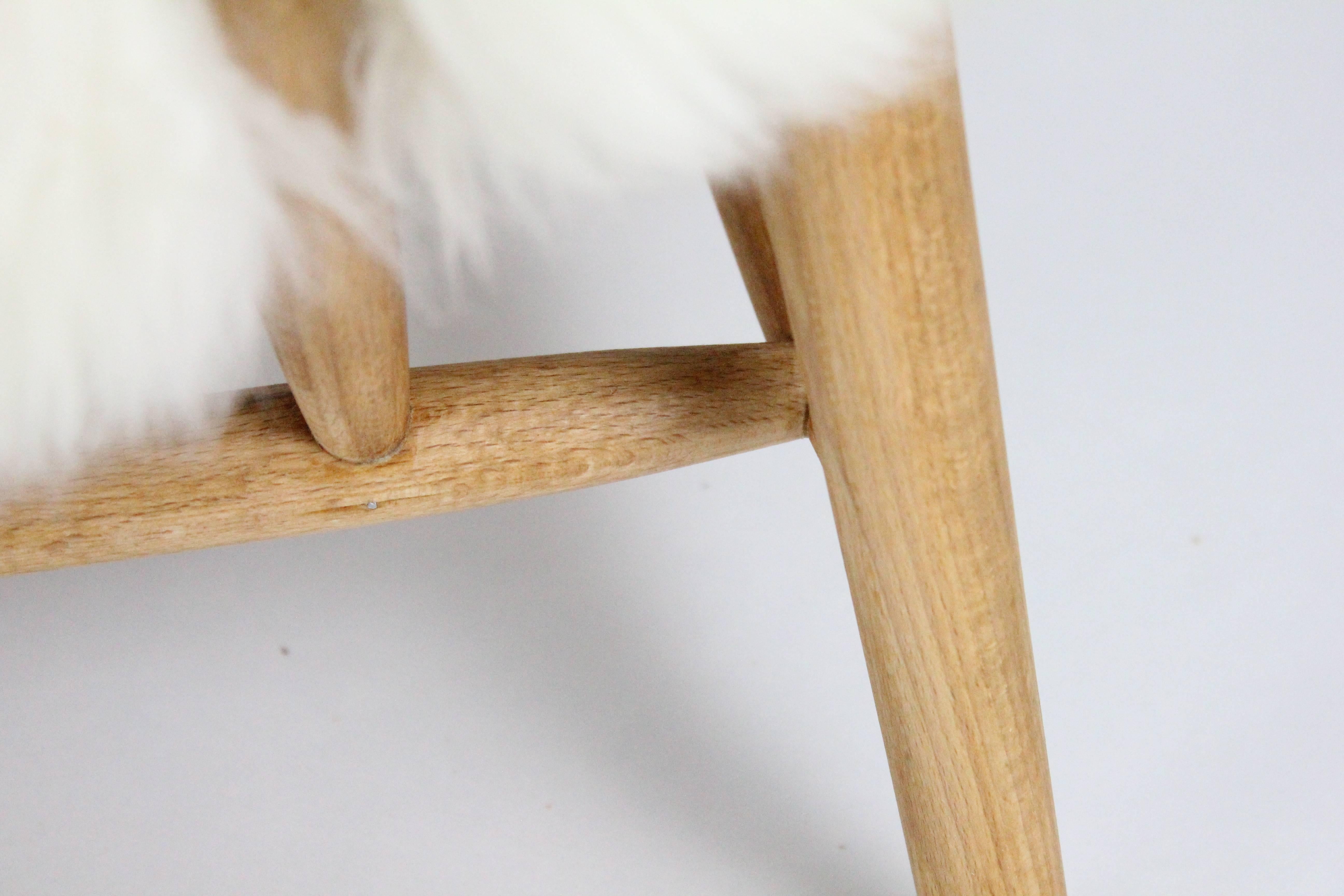 Pair of Swedish Sheep Skin and Beech Teve Easy Chairs by Alf Svensson for DUX 3