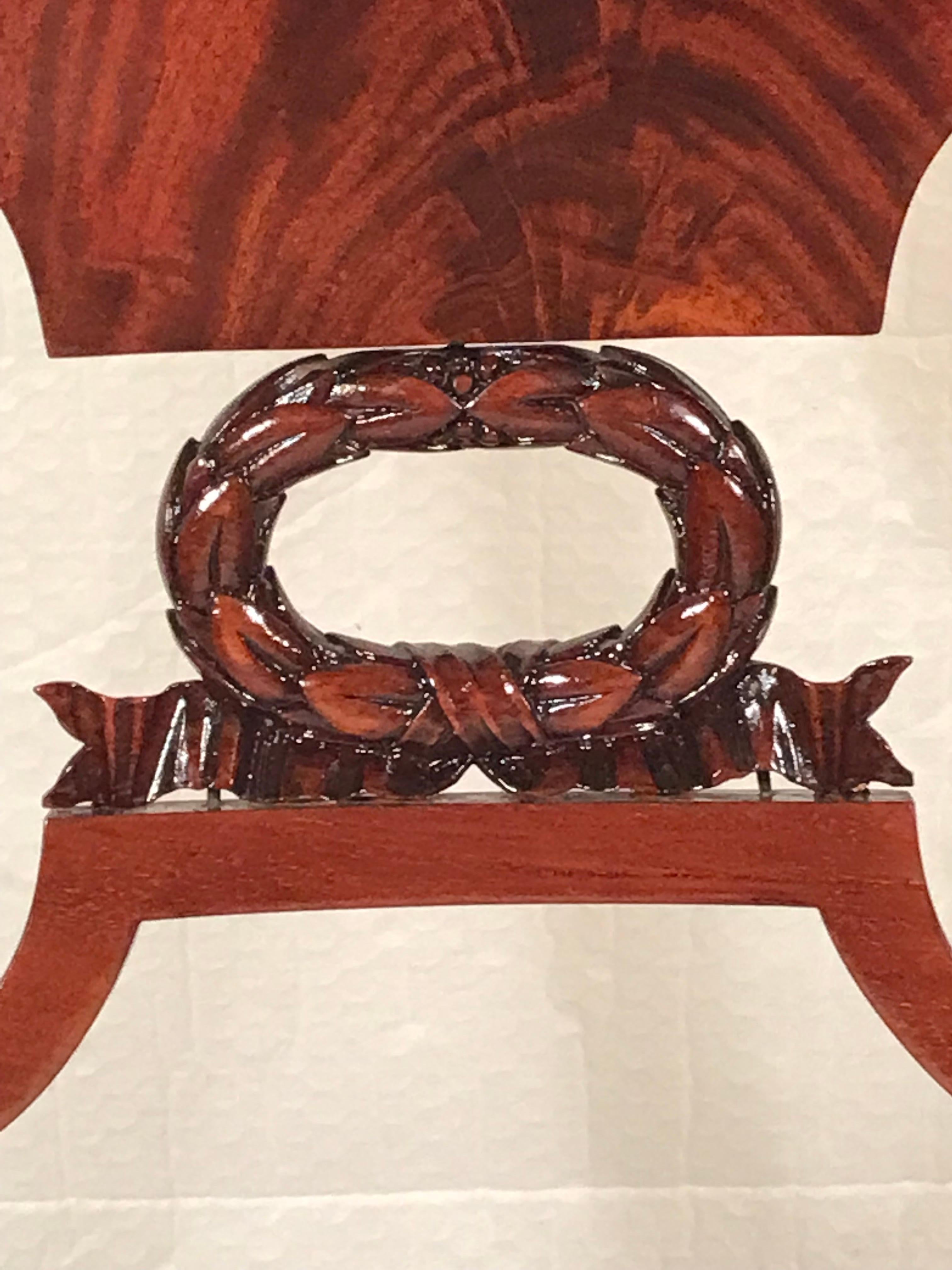 Mahogany Pair of Swedish Gustavian Side Chairs, 1820-30 For Sale