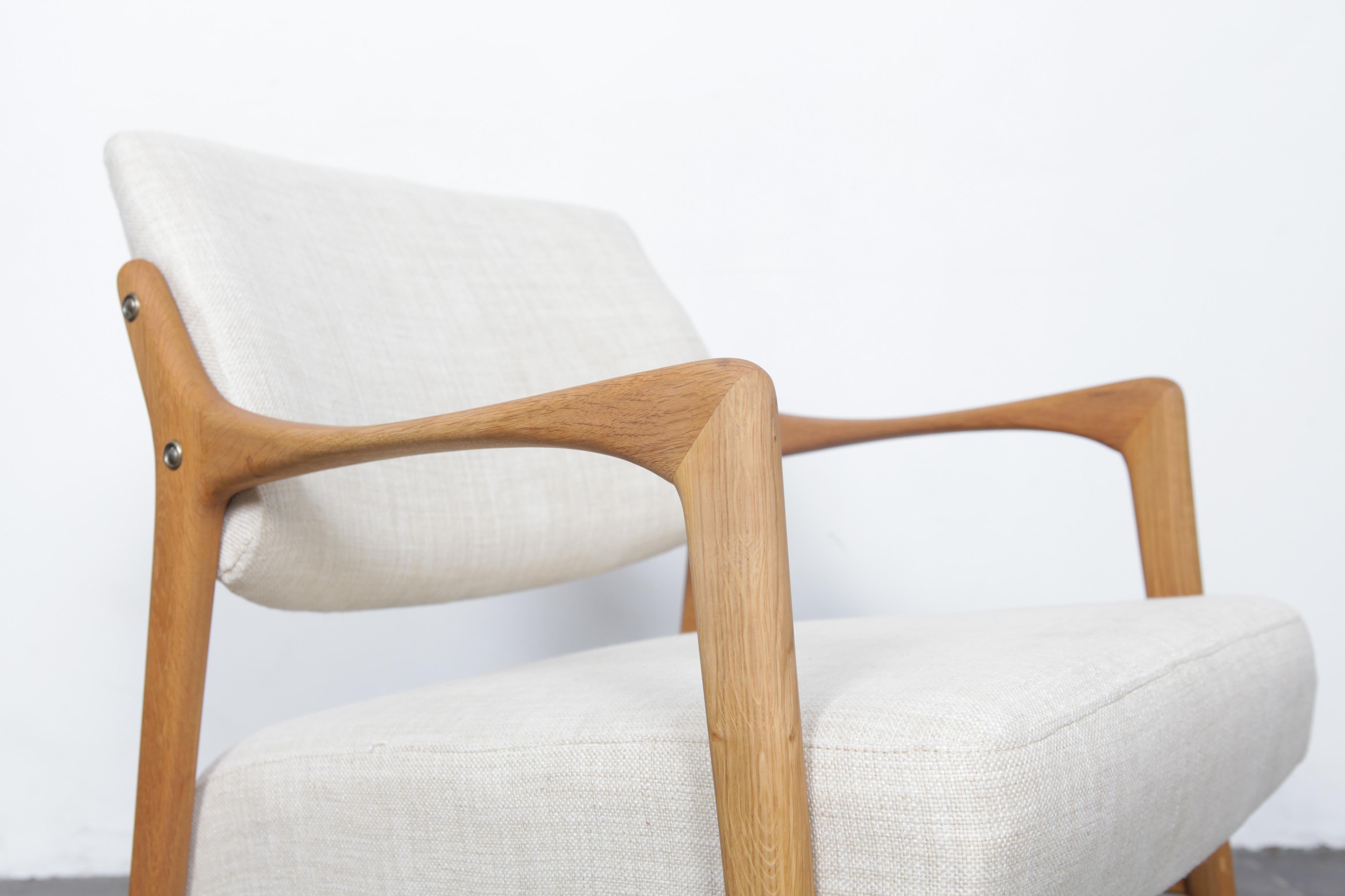 Pair of Swedish Solid Oak Chairs by Inge Andersson for Bröderna Andersson 5