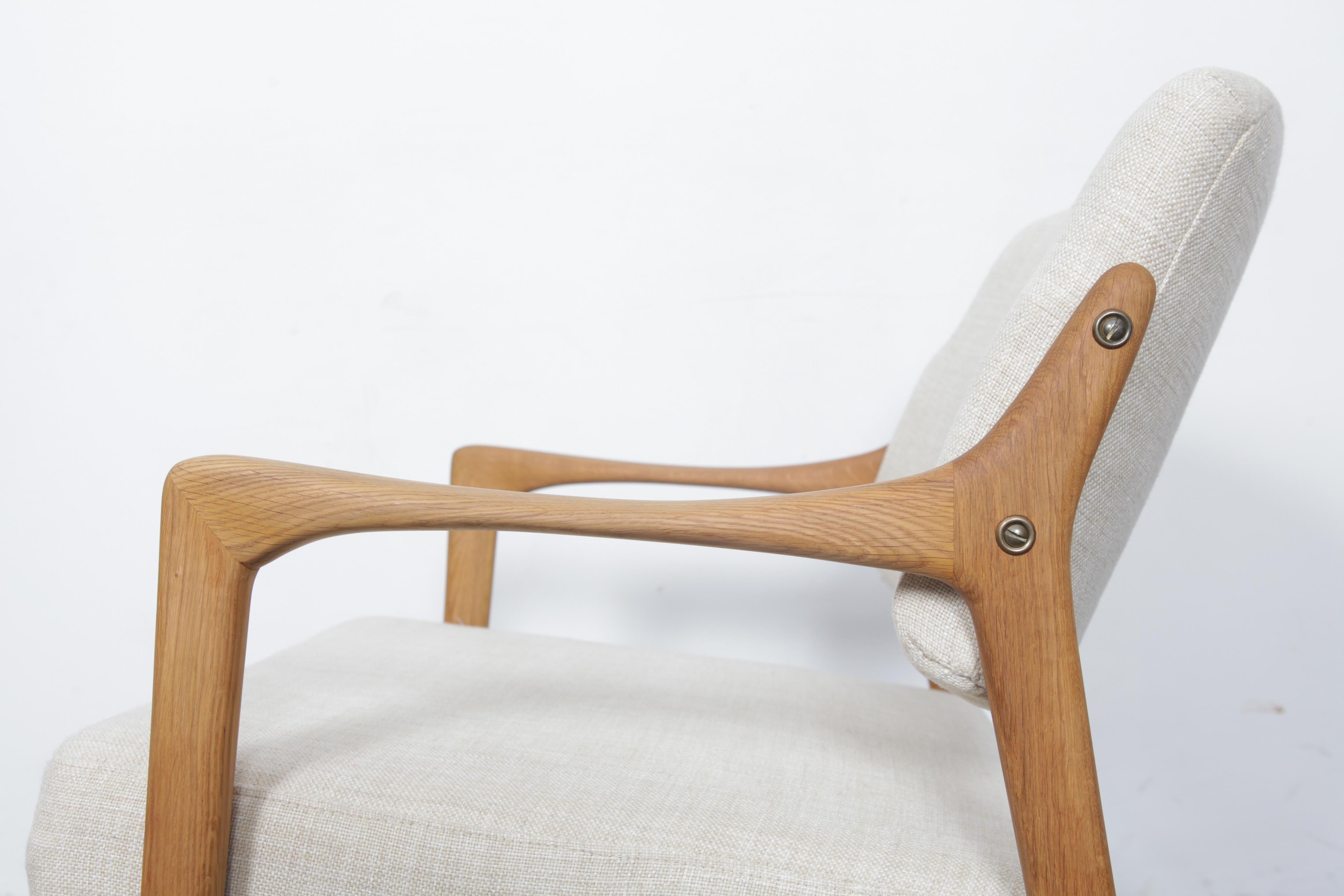Pair of Swedish Solid Oak Chairs by Inge Andersson for Bröderna Andersson 1