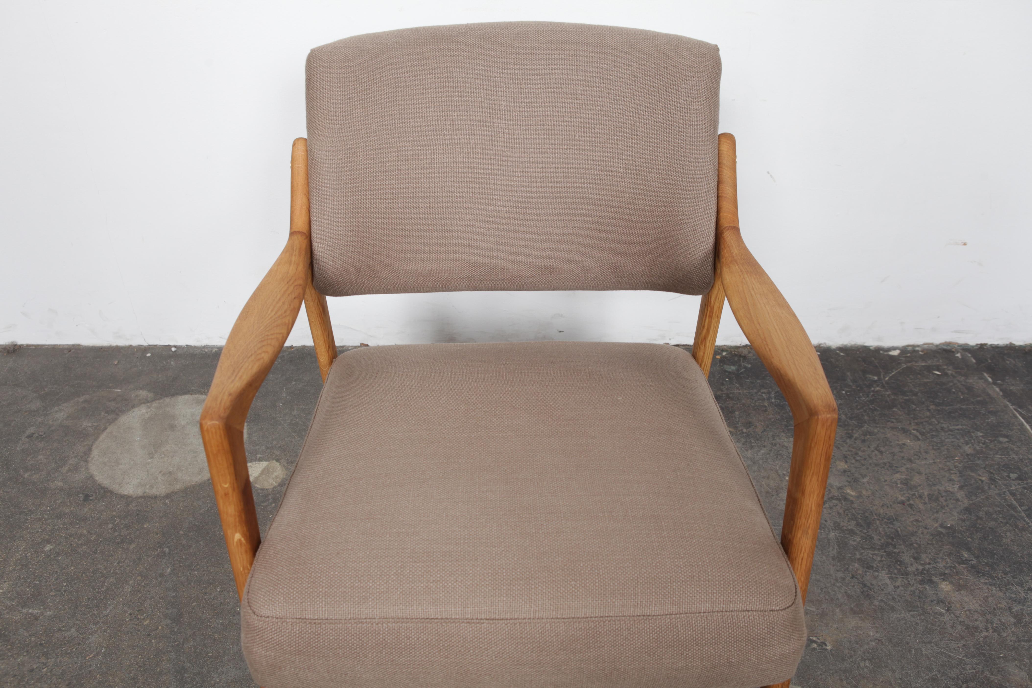 Pair of Swedish Solid Oak Chairs by Inge Andersson for Bröderna Andersson 3