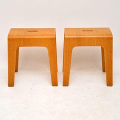 Pair of Swedish Stacking Bentwood Stools by Peter Brandt