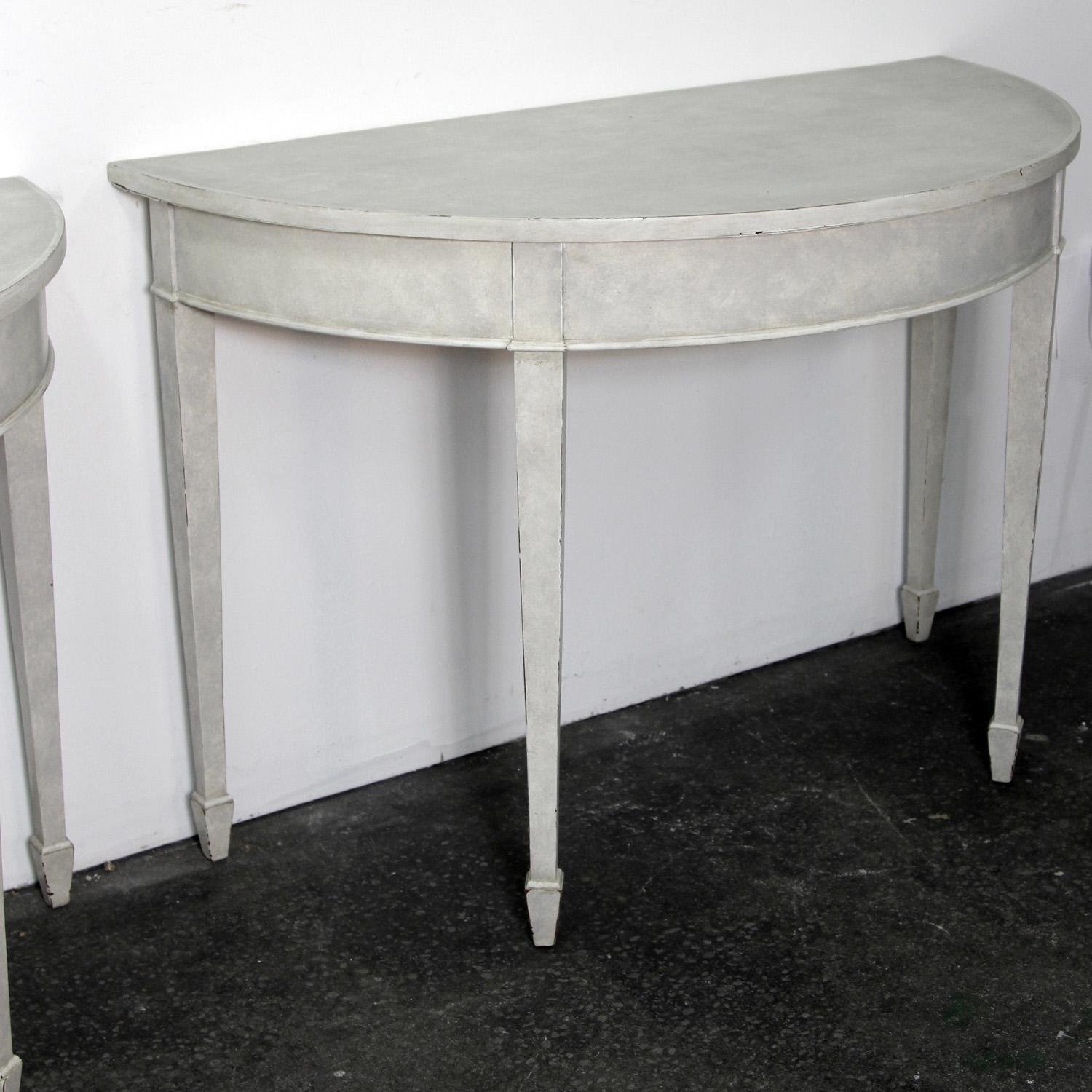 Pair of Swedish Style Console Tables In Good Condition In Bridport, CT