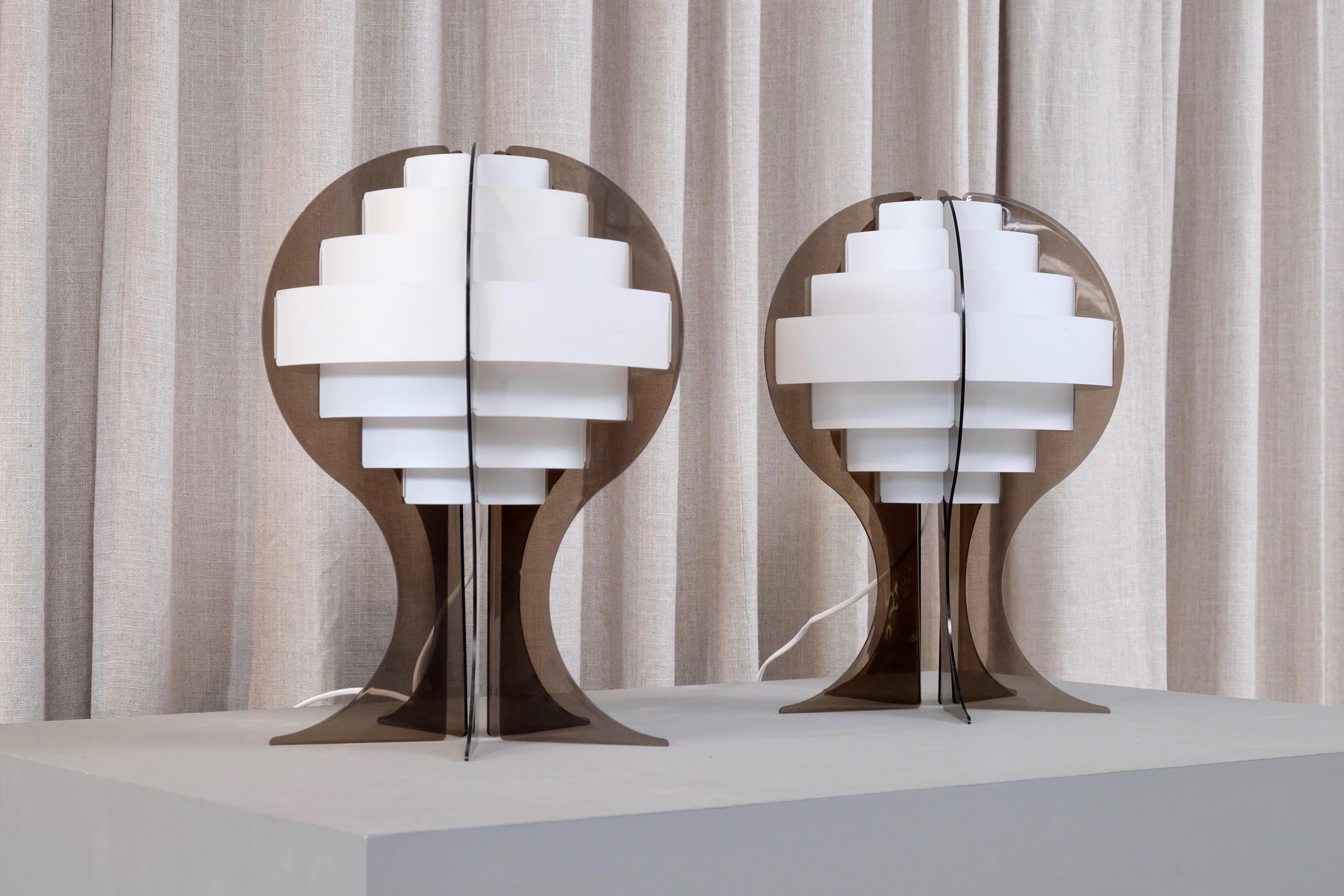 Scandinavian Modern Pair of Flemming Brylle & Preben Jacobsen Table Lamps, 1960s For Sale