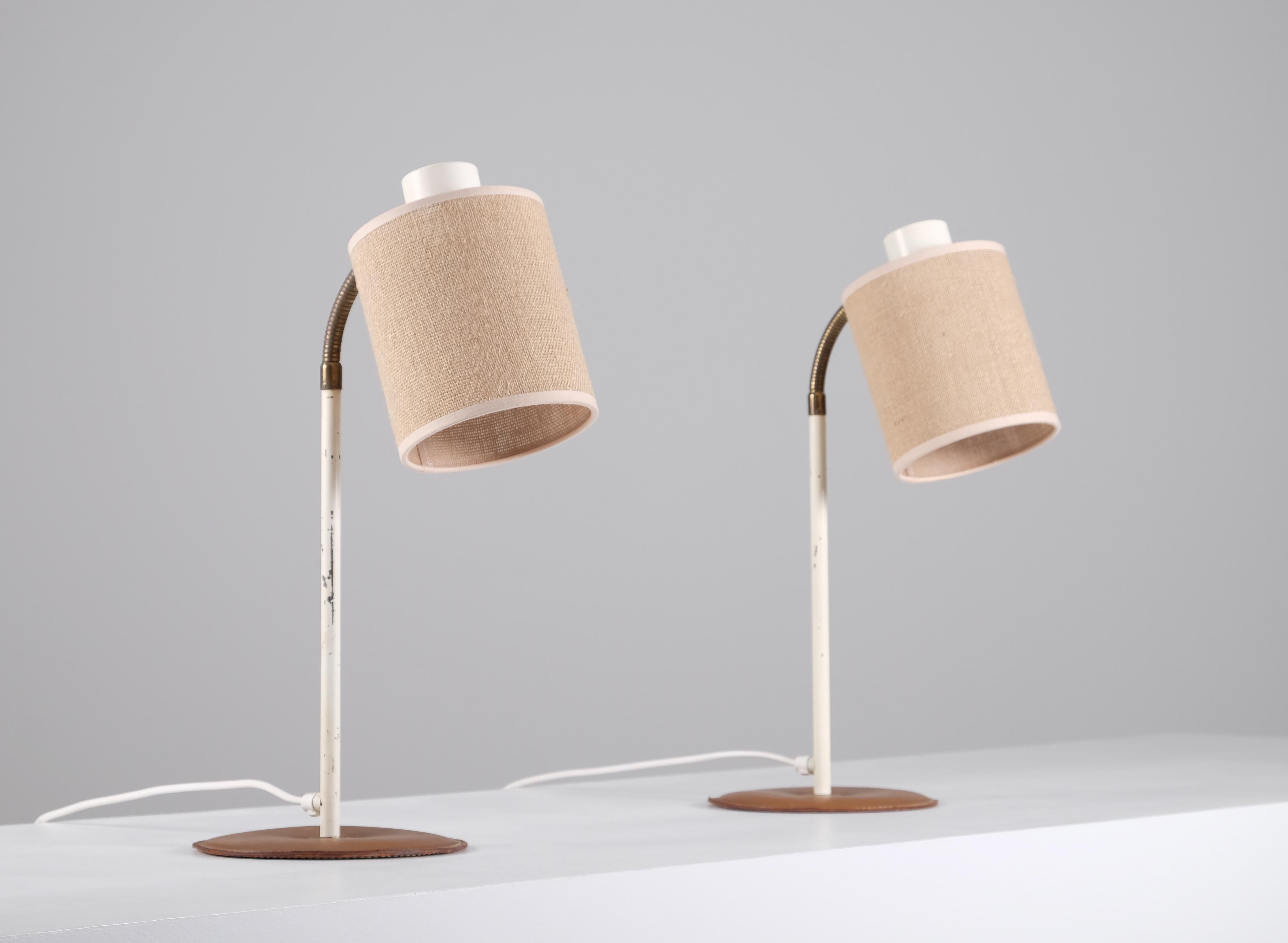 Mid-20th Century Pair of Swedish Table Lamps, Ateljé Lyktan, 1960s For Sale