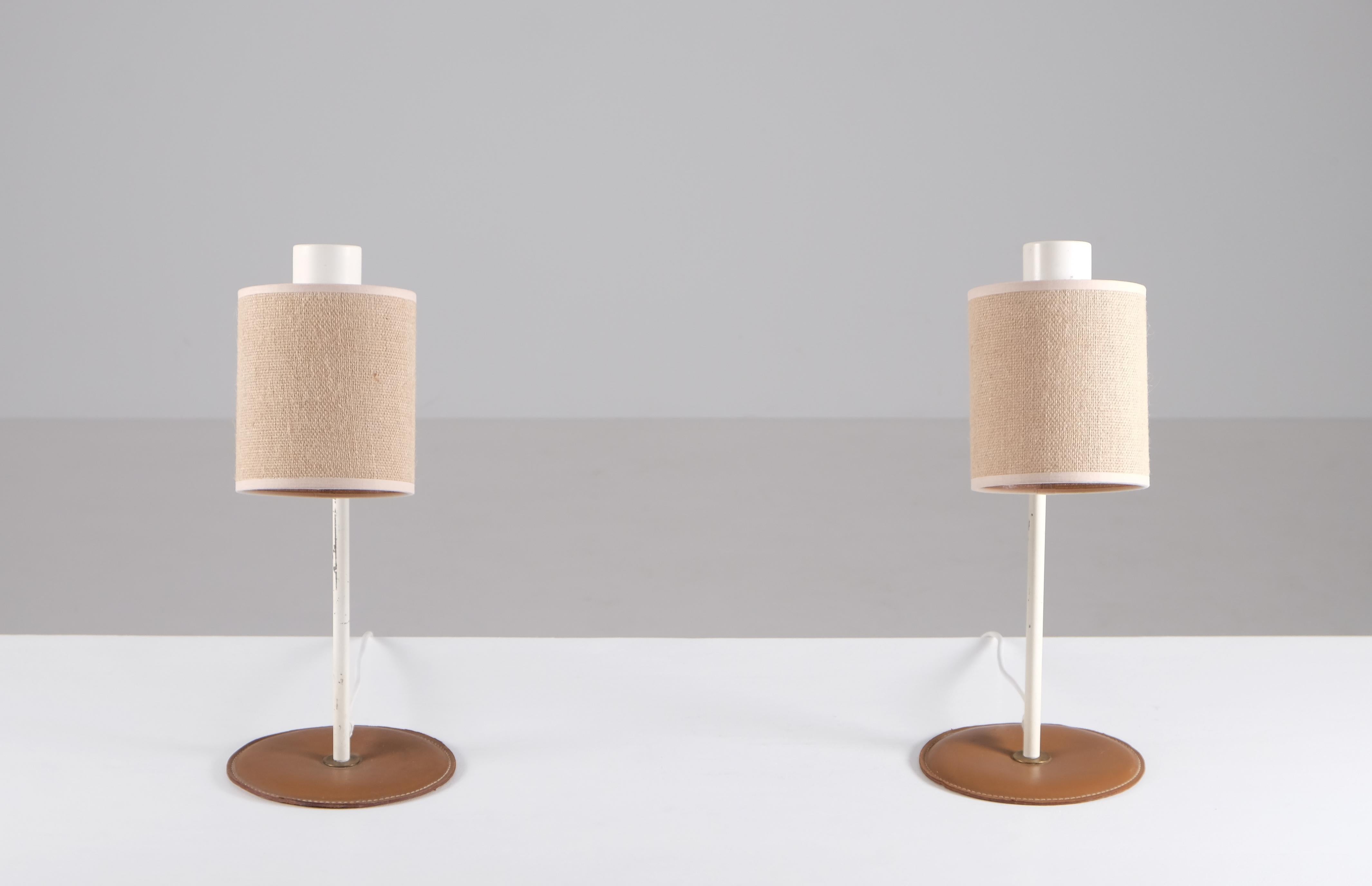 Brass Pair of Swedish Table Lamps, Ateljé Lyktan, 1960s For Sale