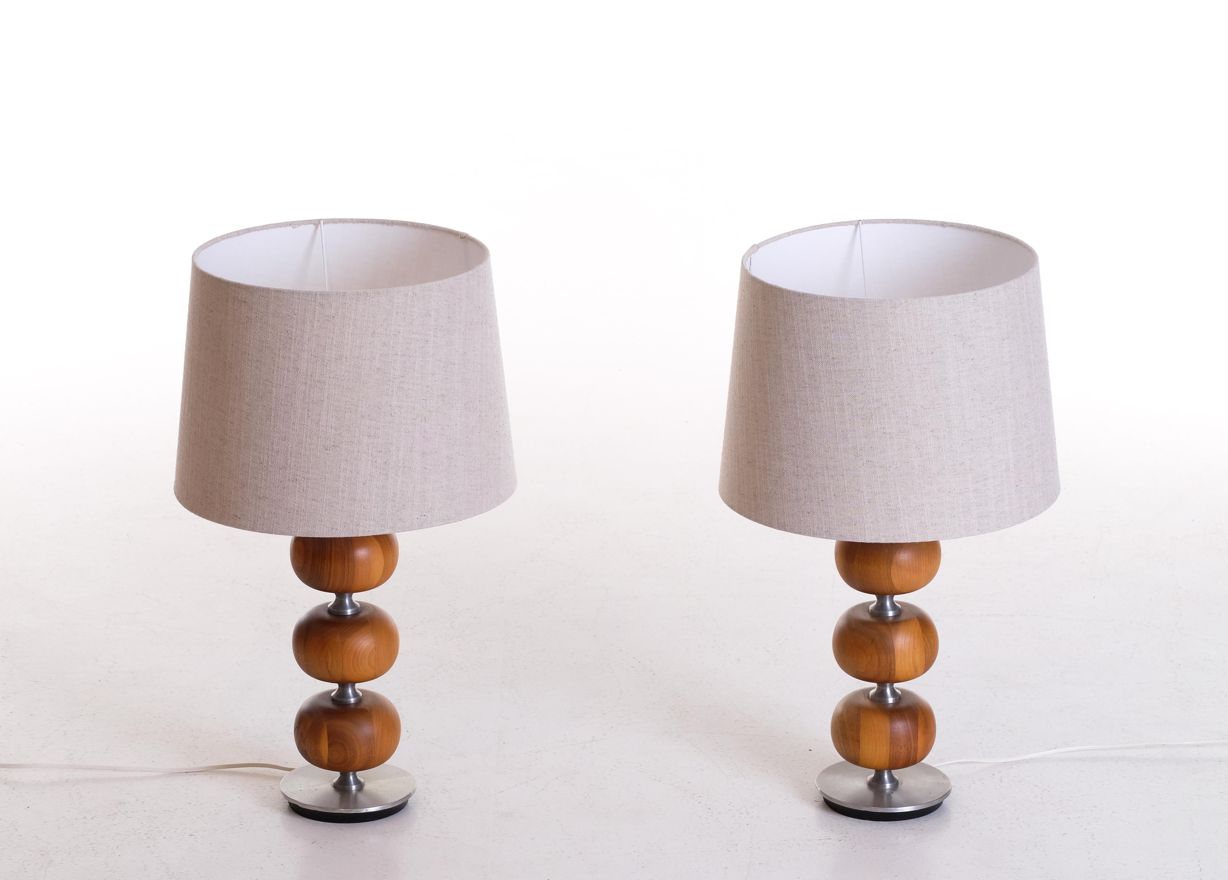 Paire de lampes de table suédoises par Tranås Stilarmatur, 1960s en vente 4