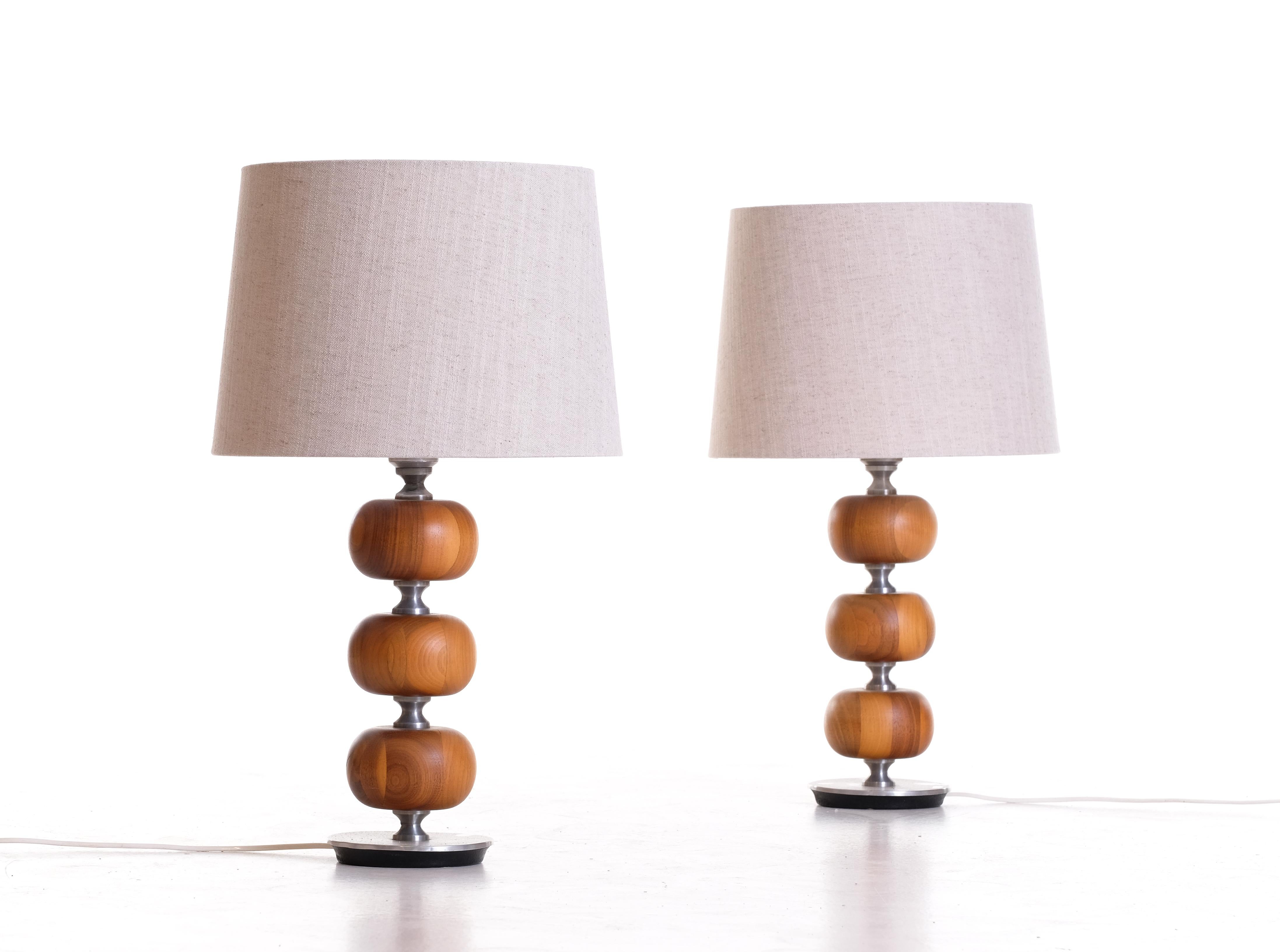 Pair of Swedish Table Lamps by Tranås Stilarmatur, 1960s For Sale 1