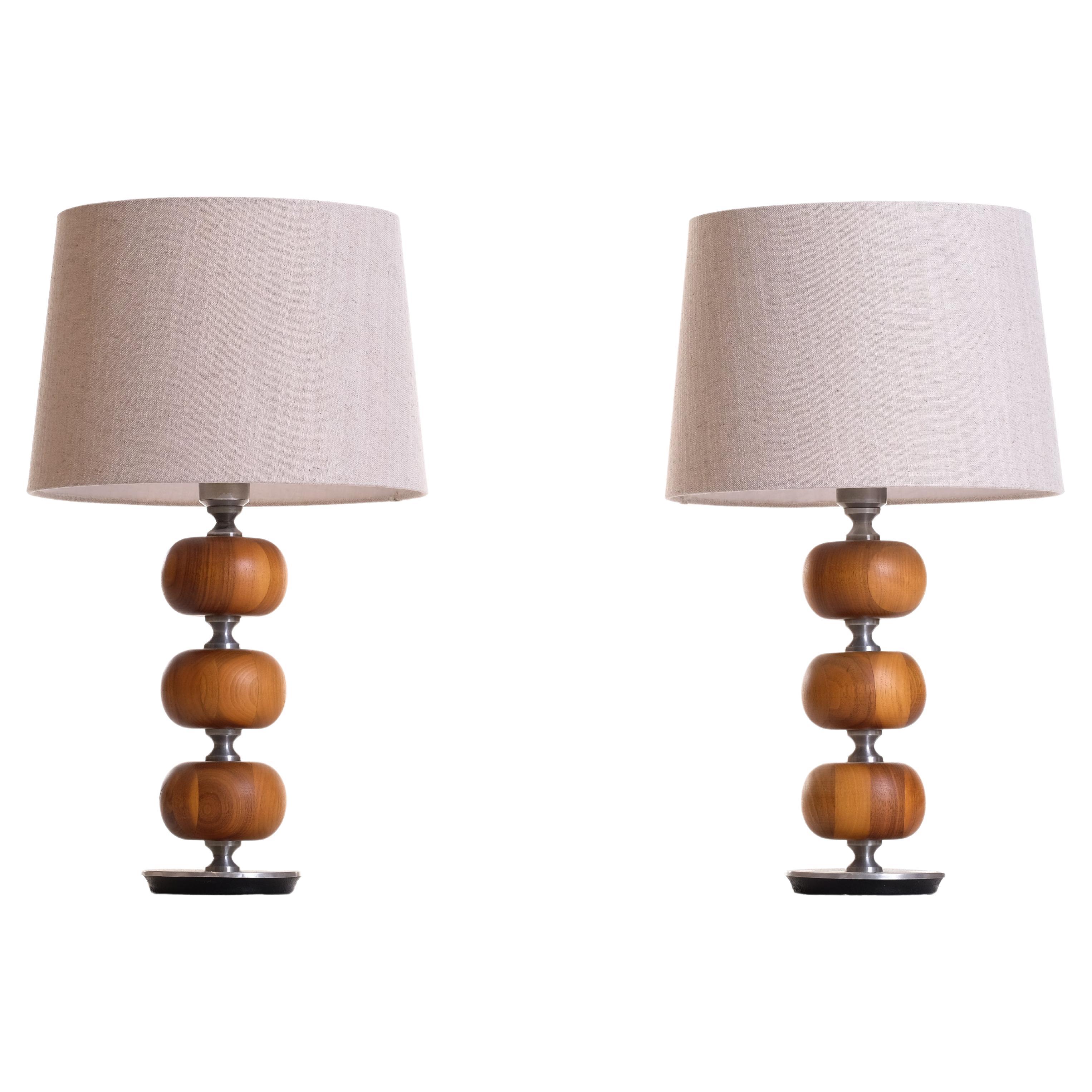 Pair of Swedish Table Lamps by Tranås Stilarmatur, 1960s For Sale