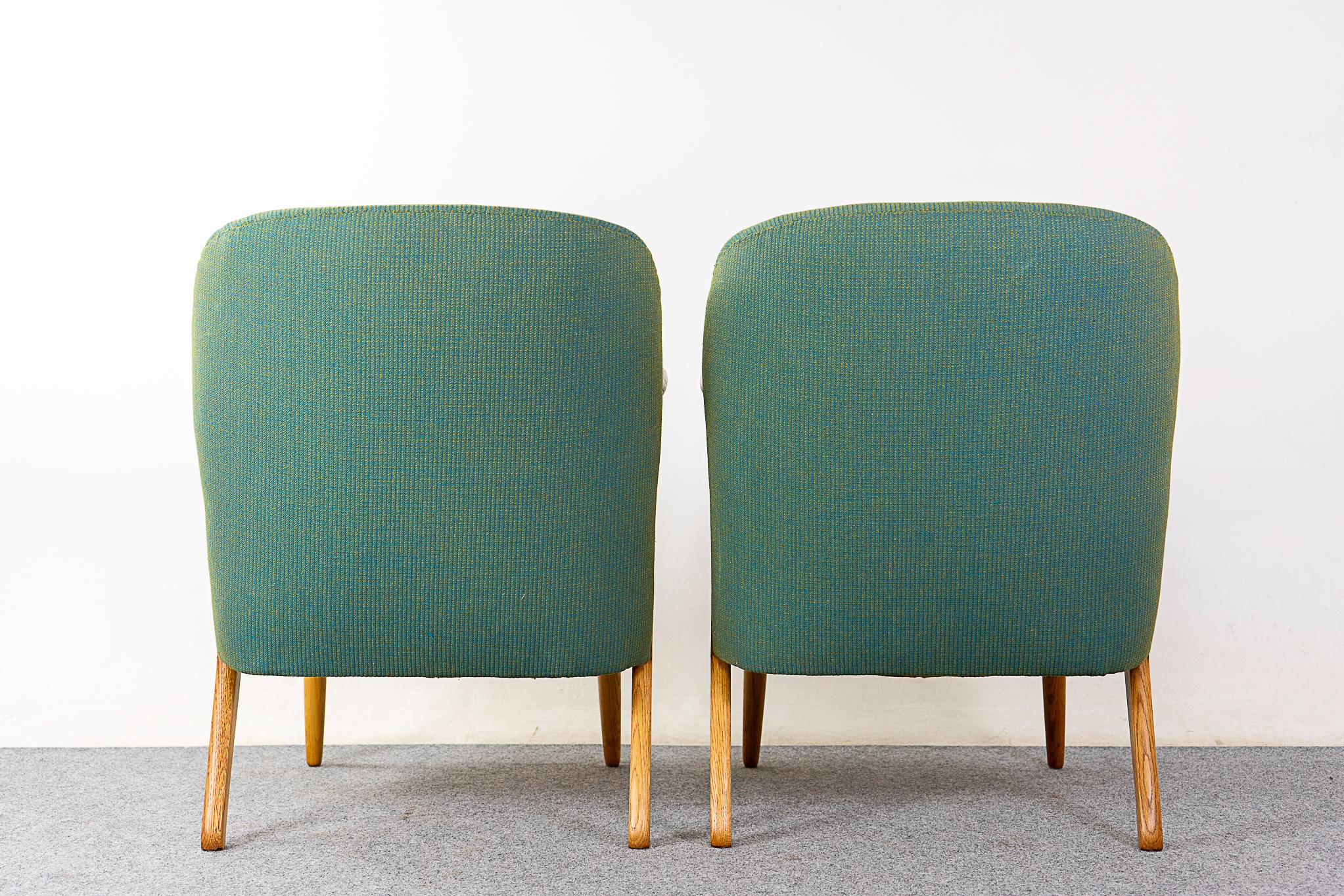 Pair of Swedish Teak & Oak Lounge Chairs 3