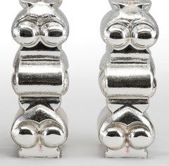 Pair of Swedish Textured Glass Lamps