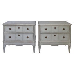 Pair of Swedish Two-Drawer Commodes