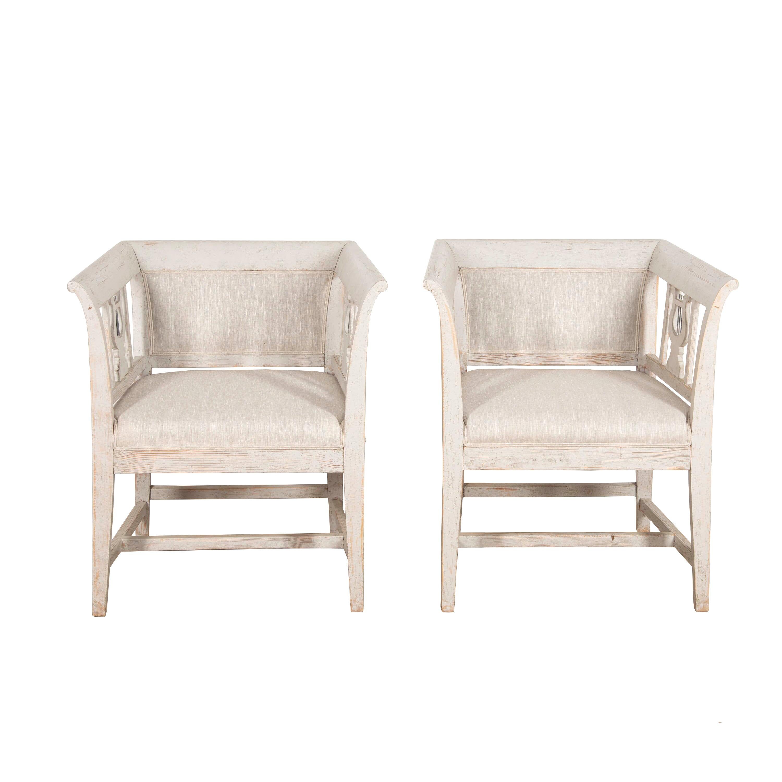 Schwedische Veranda-Stühle, Paar (Gustavianisch) im Angebot