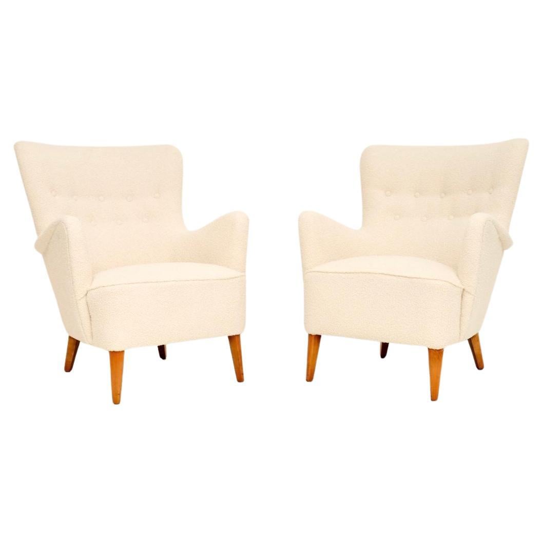 Pair of Swedish Vintage Armchairs by Folke Ohlsson for Dux