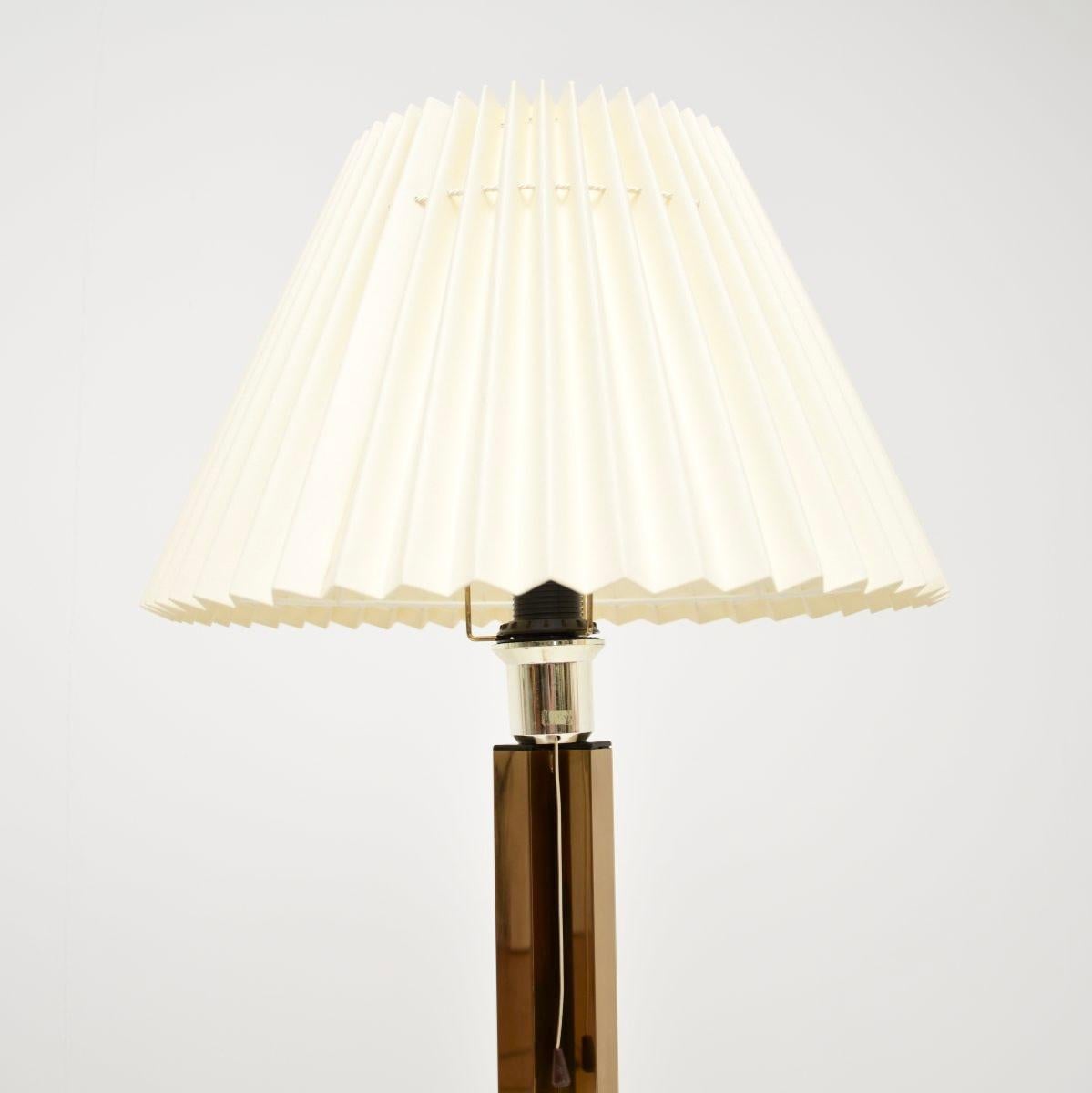 Pair of Swedish Vintage Brass Floor Lamps 1