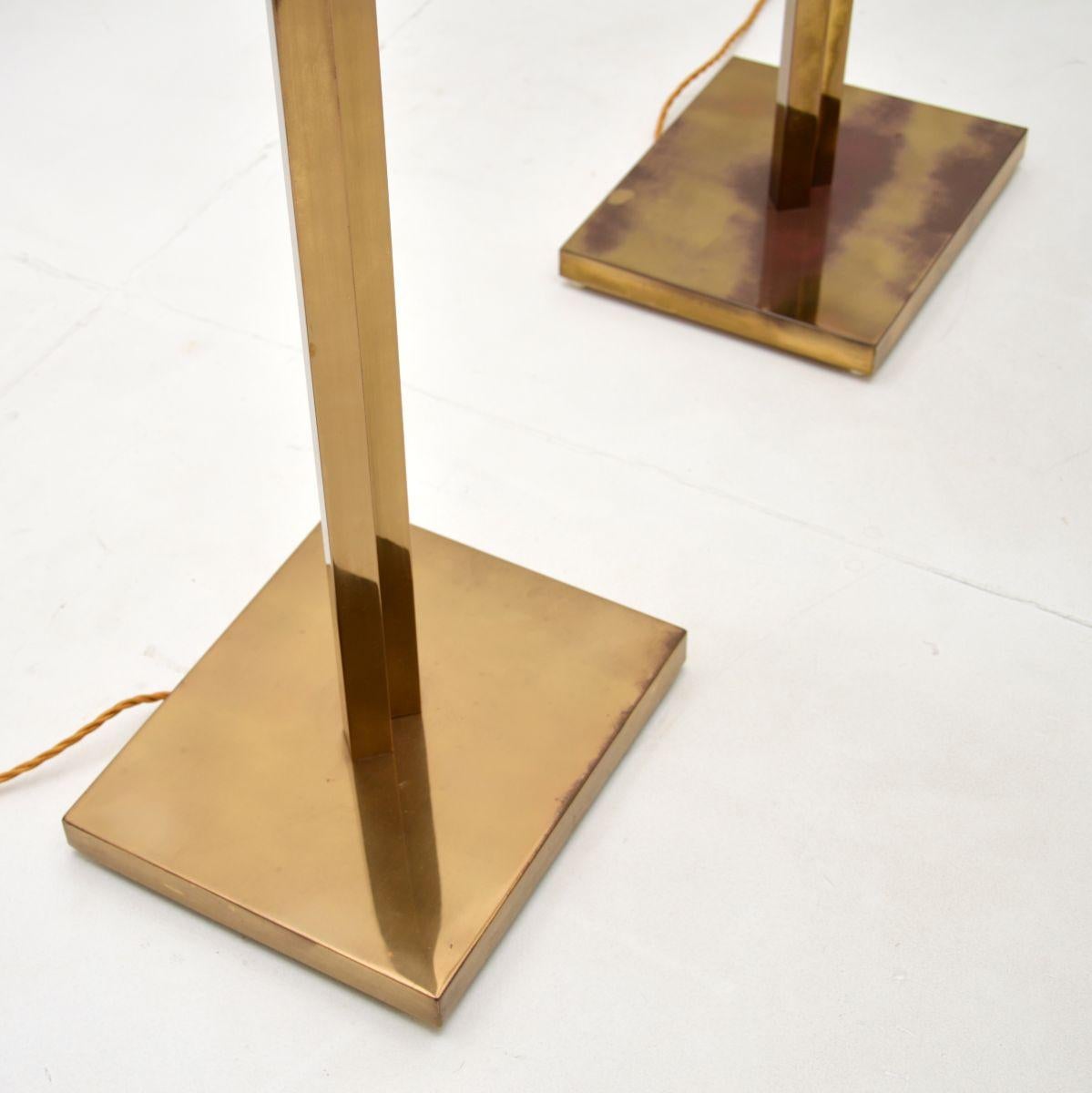 Pair of Swedish Vintage Brass Floor Lamps 3