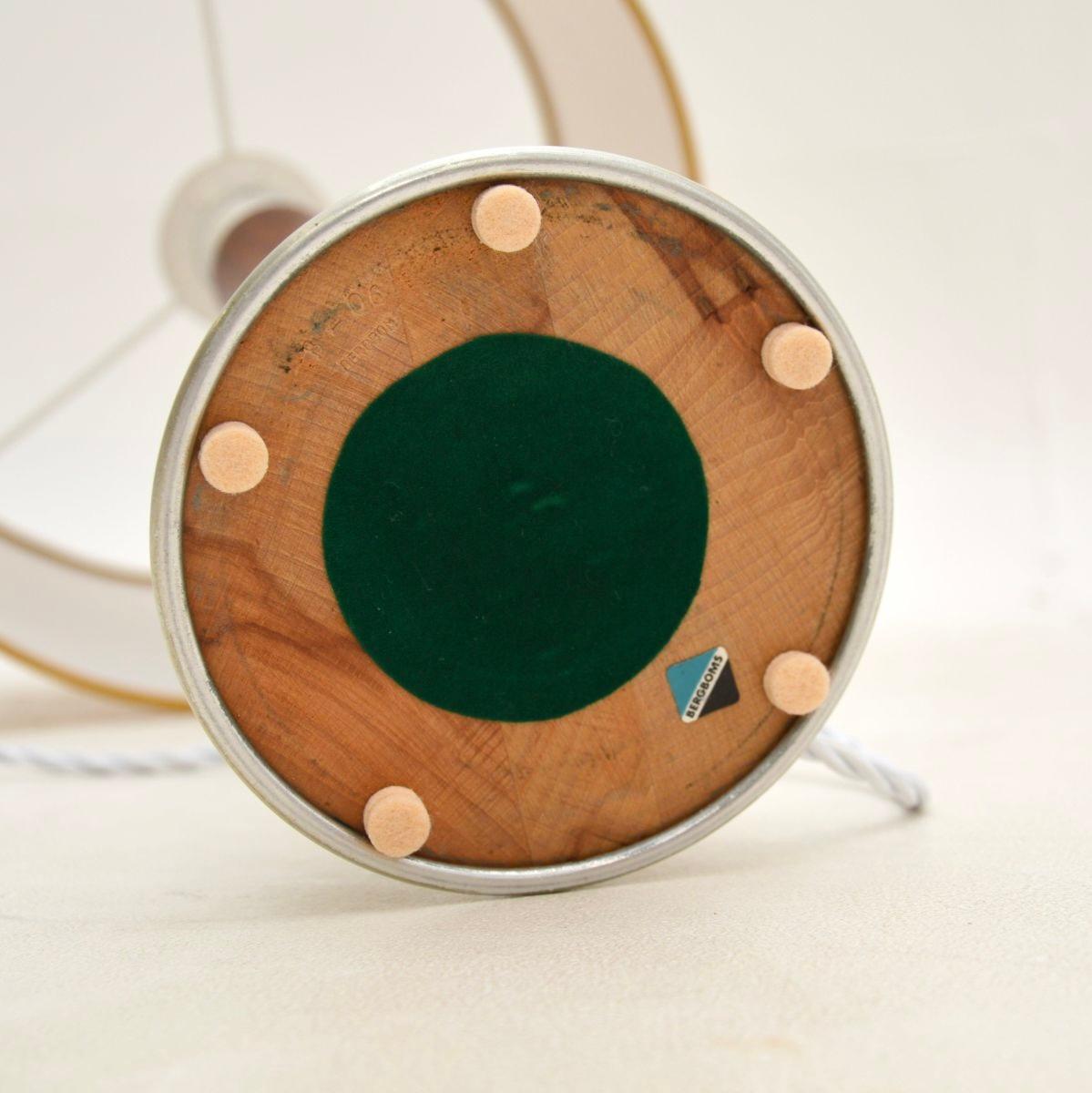Paire de lampes de bureau suédoises vintage en acier par Bergboms en vente 2