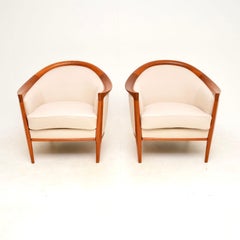 Pair of Swedish Vintage Teak Armchairs by Bertil Fridhagen