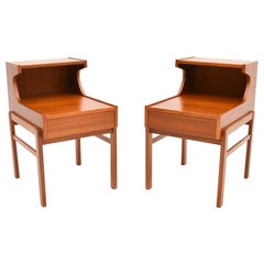 Pair of Swedish Vintage Teak Bedside Cabinets
