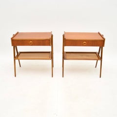 Schwedische Vintage-Beistelltische aus Teakholz von AB Carlstrom, Paar