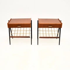 Pair of Swedish Vintage Teak Bedside Tables